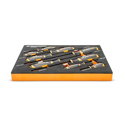 GEARWRENCH 9 Piece Slotted Screwdriver Set | GWMSSCRSL - size: (Pack of 1), style: Slotted Drivers