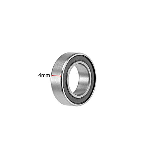 uxcell MR148-2RS Deep Groove Ball Bearings 8mm Inner Dia 14mm OD 4mm Bore Double Sealed Chrome Steel Z2 10pcs - size: 8mmx14mmx4mm