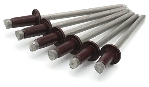 Colored Pop Rivets 1/8 Diameter #4 304 Stainless Steel Painted Blind Rivets 4-3, 1/8" x 3/16" Grip (100, Burgundy) - color: Burgundy