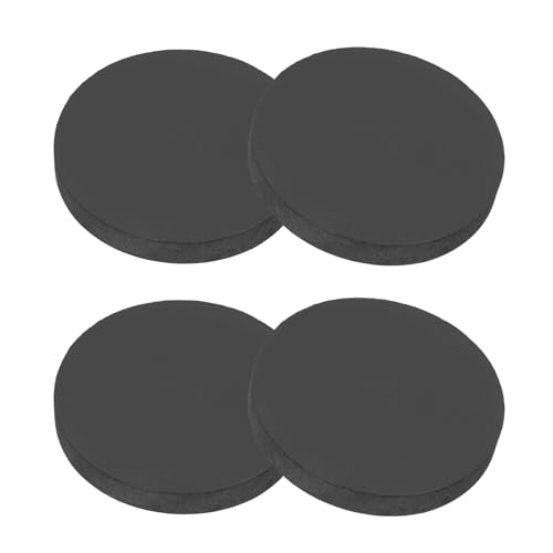 PATIKIL Rubber Solid Discs Washers, 4 Pcs Anti-Vibration Spacer 60mm OD x 8mm Thick Rubber Round Gasket Pad Bushings Spacer Washer for DIY Gasket Craft, Black - size: 60mm x 8mm