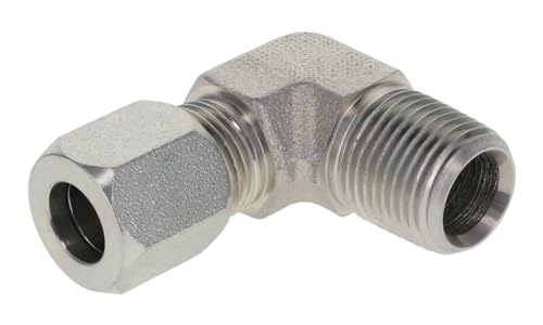 HYDRAULICS DIRECT 47405-04-04-HD-PK05 | 1/4" Flareless x 1/4" Male Pipe 90° - size: 1/4" Flareless x 1/4" Male Pipe, style: Pack of 5