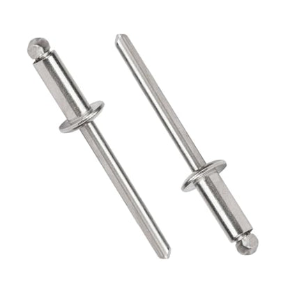 Maozaa 100Pcs 1/8" x 1/4" Stainless Steel Blind Pop Rivets for Metal - color: Stainless Steel, size: 1/8" x 1/4"