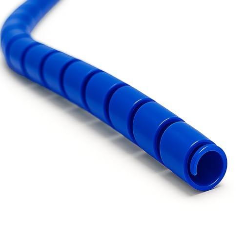 Electriduct 1/2" Heavy Duty Spiral Wrap Hose Protector - 10 Feet - Blue - color: Blue, size: 0.5 Inch