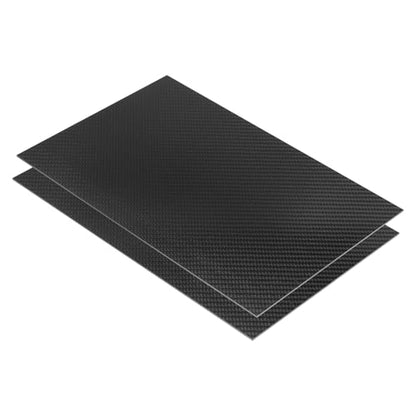 MECCANIXITY 2 Pcs 3K Carbon Fiber Plate Panel Sheets, 300 x 200 x 2mm Carbon Fiber Board Plate Flexible for RC Aircraft, Model Car, Auto Parts (Twill Bright) - size: 300 x 200 x 2mm