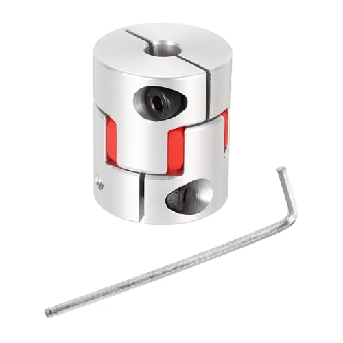 MECCANIXITY 8mm-8mm Aluminium Plum Flexible Shaft Coupling w Hex Wrench - size: 8mm to 8mm