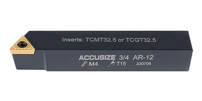 Accusize Indexable Turning Tool, 3/4 in, 2380-5123 - size: 3/4"