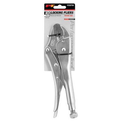 Performance Tool W30756 10 in. Curved Jaw Locking Pliers - size: 10" Curved Jaw Locking Pliers