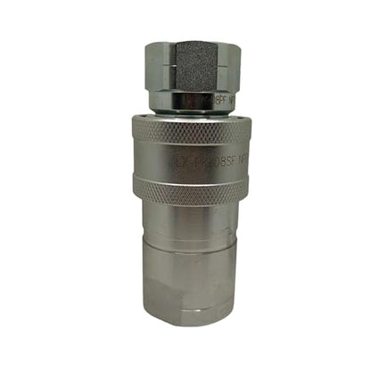 1-Set 1" Ag ISO5675 Carbon Steel Hydraulic Quick Disconnect Coupling/Coupler Poppet Valve，Pioneer Type, Set w/Dust Cap - size: 1Set-1"NPT(Poppet)