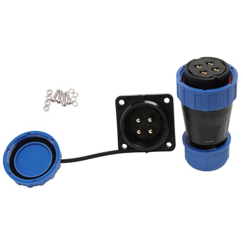 TY28 4 Pin 45A Waterproof Solder-Free Connector Female Male Cable Plug Socket for Power Electrical Device Battery Motor - color: Screw Mount, size: 4 Pin 45A