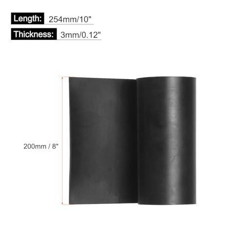 MECCANIXITY Solid Rubber Sheet 1/8" Thick x 8" Wide x 10" Long, Anti-Slip Neoprene Rubber Roofing Material for Gaskets DIY Material, Pads, Seal, Bumpers - size: 1/8" x 8" x 10"