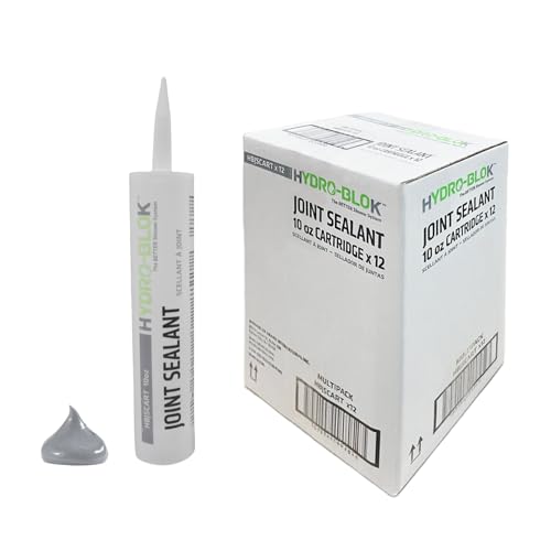 HYDRO-BLOK Construction Joint Sealant, 10 oz 2-Pack, Low VOC Polyurethane, Waterproof & Weather-Resistant Elastomeric Caulk for Indoor/Outdoor Repairs - style: 10 oz - 2 Pack