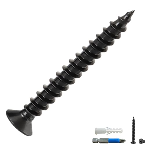 Wood Screws, Flat Head Phillips Self Tapping Screw, #10 x 1-1/2", 48 Pcs - size: #10 x 1-1/2"