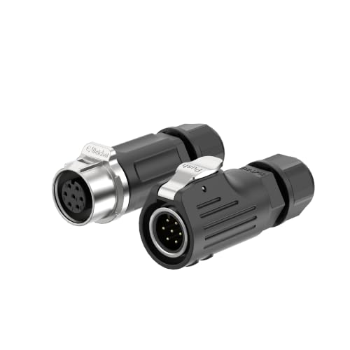 LP12 7PIN Industrial Waterproof Connector IP68 Quickly Plugging Aviation Connector Solder-Assembly M12 7PIN Circular Connector Fast Release Electrical Connector Male Plug&Female Socket - size: 7 Pin, style: Male Plug / Female Socket