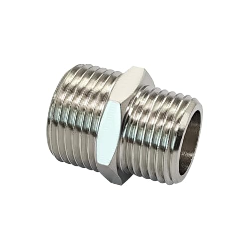 7/8" Male Thread to 1/2" Male Threaded Toilet Bidet Hose Adapter (Pack of 1) - size: 7/8" Male x 1/2" Male