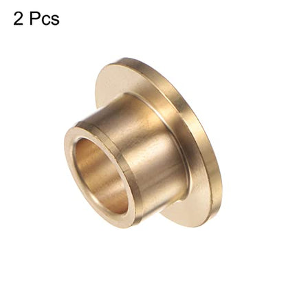 HARFINGTON 2pcs Flange Bearing Sleeve 10mm Bore 14mm OD 10mm Length 2mm Flange Thickness Bronze Bushing Self-Lubricating Bushings Sleeve for Industrial Equipment - size: 10mmx14mmx10mm