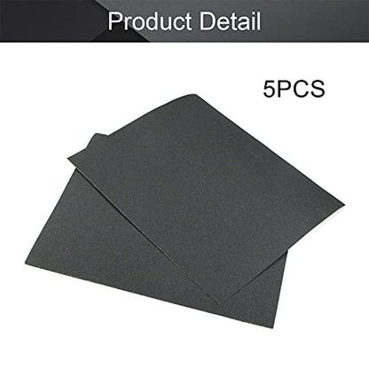 Utoolmart 280 Grits Sanding Sheets Wet Dry Silicon Carbide Sandpaper for Wood Furniture Metal Automotive Polishing 5pcs - color: 5pcs, size: 280 Grit