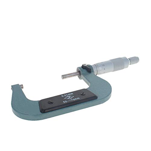 Utoolmart Outside Micrometer Metric 50-75mm 0.01mm Accuracy Metal Precision Measuring Tools for Machinist Engineer, Light Green - size: 50-75mm