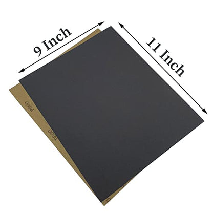 800 Grit Wet Dry Sandpaper, 15PCS 9x11 Inch Silicon Carbide Sanding Sheets - style: Grit 800