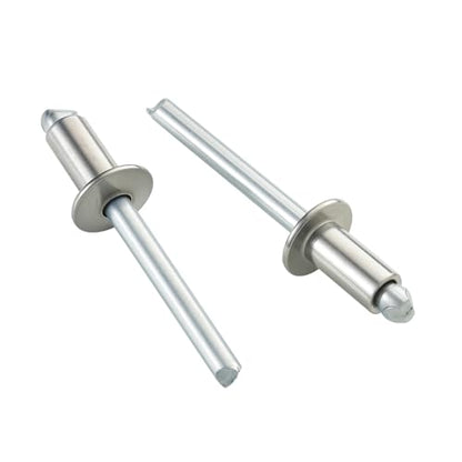 240pcs 1/8" x 3/8" Stainless Steel Blind Rivets,Pop Rivets,304 Stainless Steel Grip and Steel Mandrel, 3.2 x 10mm - color: Stainless Steel, size: 1/8" x 3/8"