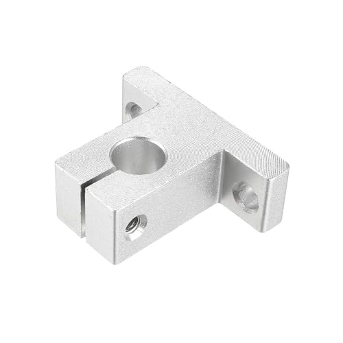 uxcell 4pcs SK10 Aluminum Linear Rod Rail Shaft Support for 10mm Diameter Shaft, Linear Motion Rail Guides Mounting Bracket with Wrench for CNC Machine, 3D Printer, Automation Equipment - size: SK10
