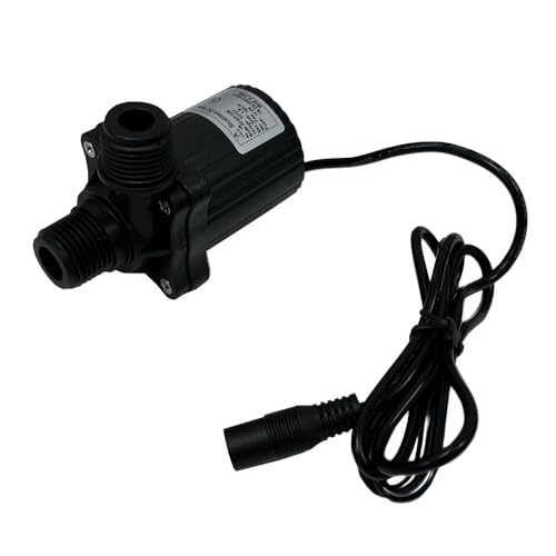 SHYSKY DC40F-1240 Micro Brushless DC Water Pump 12V 14W, 206GPH 13ft, Waterproof, 1/2 inch threaded ports, Safe Low Noise Stable Long-term Work, Submersible or Land Use, For Small cooling, gardening