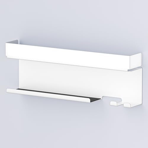 Storage Hair Dryer Holder for Curling Iron Accessories, Hair Tool Organizer Wall Mount, Curling Iron Holder, Bathroom Hair Straightener Holder Stand for Styler Attachments Organizer, White - color: White