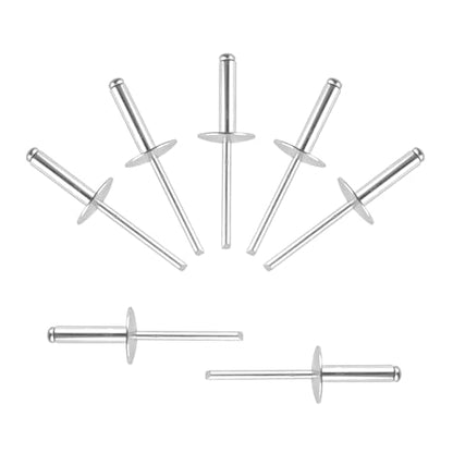ALLCLEAN (90 pcs) 3/16 * 3/4" Large Flange Open End Aluminum Blind Rivets,4.8 * 20 Pop Blind Rivet - color: Silver, size: 3/16"*3/4"