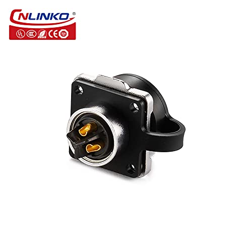 CNLINKO DH Series M20 Waterproof Connector 2/3/4/5/7/9/12 Pin Bayonet Connecting Type Metal Shell Soldering Cable Landscape Light Female Plug Male Socket IP67 Waterproof connectors - style: 3pin
