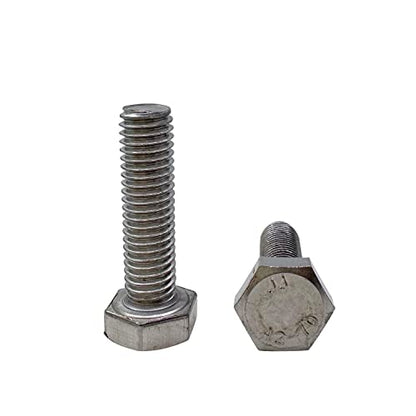 M8 Hex Bolt, M8-1.25 x 30mm Hex Head Screw Bolts, 304 Stainless Steel, Fully Threaded, Plain Finish, Hex Tap Bolts 15Pcs (M8x30mm) - size: M8x30mm