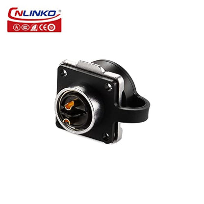 CNLINKO DH Series M20 Waterproof Connector 2/3/4/5/7/9/12 Pin Bayonet Connecting Type Metal Shell Soldering Cable Landscape Light Female Plug Male Socket IP67 Waterproof connectors (2pin) - style: 2pin