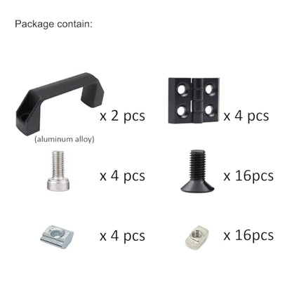 4 Sets 2020 Aluminum Extrusion Accessories Hardware Hinge Connector - style: HYLS