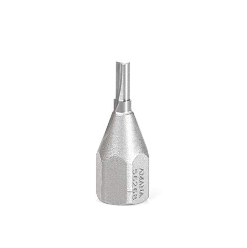 Amana Tool 56268 Carbide Tipped Mortising Screw Cutter 1/8 + .015 Dia x 3/8 Inch Cut Height x 1/4-28 Thread - size: 1/8 + .015 Dia