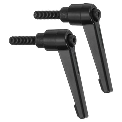 uxcell 2Pcs M6 x 20mm Adjustable Knobs Handle Male Thread Push Button Ratchet Quick Release Locking Rotating Bolt for Lathe Machinery, Black - size: M6 x 20mm