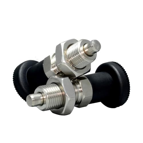 Push Fit Ball Nose Spring Plunger, Stainless Steel Retractable Spring Plunger Return Knob Plunger Spring Loaded Plunger Spring Plunger Pin Non Lock Out Indexing Plunger Pull Knob Spring Pin (M10) - size: M10