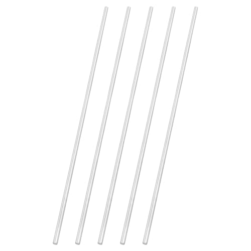 uxcell 5pcs 304 Stainless Steel Round Rods, 1/4" Dia x 14" Length Stainless Steel Metal Solid Shaft Rod Bar for Industry Use Metal Working Hobbies DIY Craft, Silver - size: 1/4" Dia x 14" Length