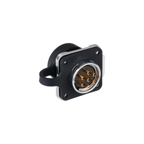 CNLINKO LP-20 Industrial Waterproof Connector IP68 Circular Connector Quick Plugging Aviation Connector Anti-Interference Shell Fast Release Connector M20 2-12 Pin Flange Socket (7 Pin) - size: 7 PIN, style: Yellow/4-Hole Socket