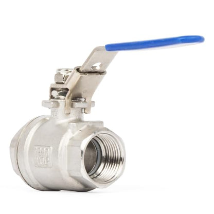 U.S. Solid 1" Lockable Ball Valve – 304 Stainless Steel, Full Port, 1000 WOG, Heavy Duty, Corrosion-Resistant, Female NPT for Water, Oil, Gas, Industrial & Home Use - size: 1 Inch