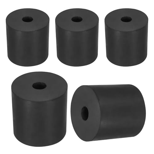 uxcell 5Pcs Rubber Spacers, 80mm OD, 12mm ID, 10mm Thick Black Round Anti Vibration Rubber Pads Isolation Bushings Washer for Home Cars Boat(3.15" OD x 0.47" ID x 0.39" Thick) - size: 40mm OD x 10mm ID x 40mm Thick