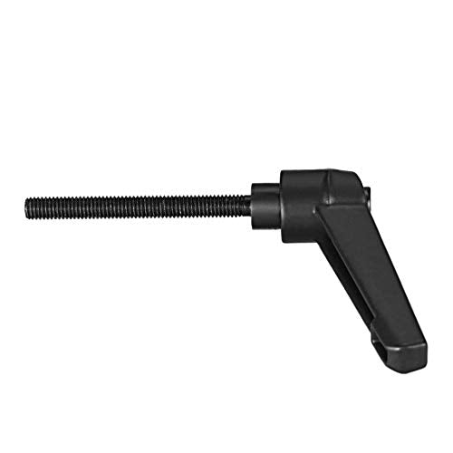 uxcell M5 x 50mm Handle Adjustable Clamping Lever Thread Push Button Ratchet Male Threaded Stud Knobs Locking Rotating Screw Handles Quick Release Bolt Black 2pcs - color: Black, size: M5 x 50mm