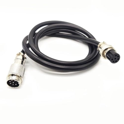 3.28 ft GX20 7 Pin Male to Female Cable, GX20 7Pins Female to Male Head Aviation Cordset Electrical Connector Panel Mount Circular Metal Adapter Cordset for Ships 5A 200V 18AWG (1meter) - size: GX20 7Pin