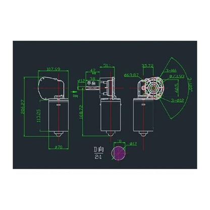 12V 24V 80W 90W 100W 120W 150W 30RPM-70RPM DC Worm Gear Motor DC Geared Motor Copper Gear(24V 80W 40RPM) - size: 24V 80W 40RPM