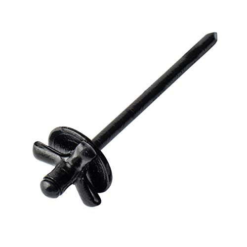 ISPINNER 50pcs 3/16" x 1" Large Head Tri-Fold Exploding Aluminum Pop Rivets (Black) - color: Black, size: 3/16" x 1"