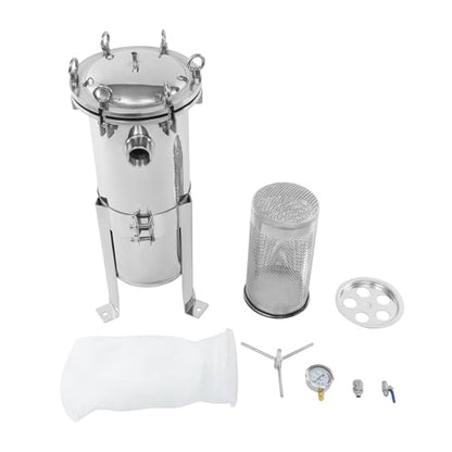 Stainless Steel Bag Filter Housing Solid-Liquid Separation Tool - size: 1.5" NPT
