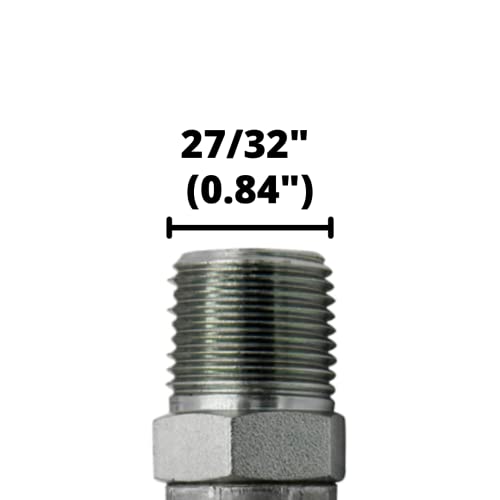 1/2" x 120" Hydraulic Hose Assembly - Male x Male NPTF Pipe Thread Fittings Crimped (2-Wire, 100R2AT) - size: 120 Inches (10 Feet), style: 1/2" NPTF Thread Male Pipe Ends