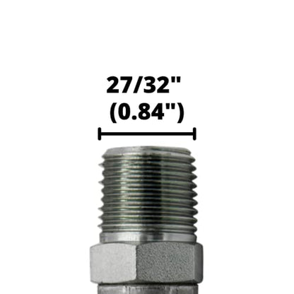 1/2" x 120" Hydraulic Hose Assembly - Male x Male NPTF Pipe Thread Fittings Crimped (2-Wire, 100R2AT) - size: 120 Inches (10 Feet), style: 1/2" NPTF Thread Male Pipe Ends
