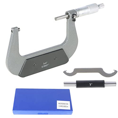 kimllier 3-4 Inch Accuracy Outside Diameter Micrometer Accuracy 0.0001 Inch