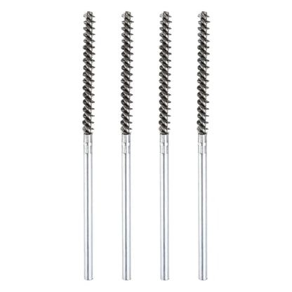 HARFINGTON 4pcs Wire Bore Brush Set 7 Inch Length 5/16 Inch Shank Stainless Steel Bristles Cleaning Brush for Clean Car Part Tube Kitchen Garage - size: 7 x 5/16 Inch