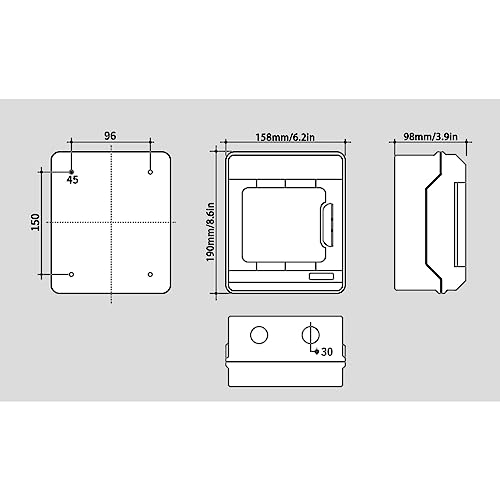 6 Way Waterproof Breaker Box for Indoor/Outdoor Settings - size: 6Way
