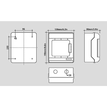 6 Way Waterproof Breaker Box for Indoor/Outdoor Settings - size: 6Way
