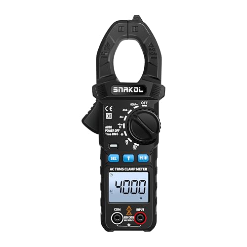 Digital Multimeter Tester 4000 Counts Amp Clamp Meter with 35mm Jaws for AC/DC Voltage and AC Current Meter, Resistance, Diode Capacitance, Continuity, Frequency, NCV Auto-Ranging - style: 4000 Counts Basic